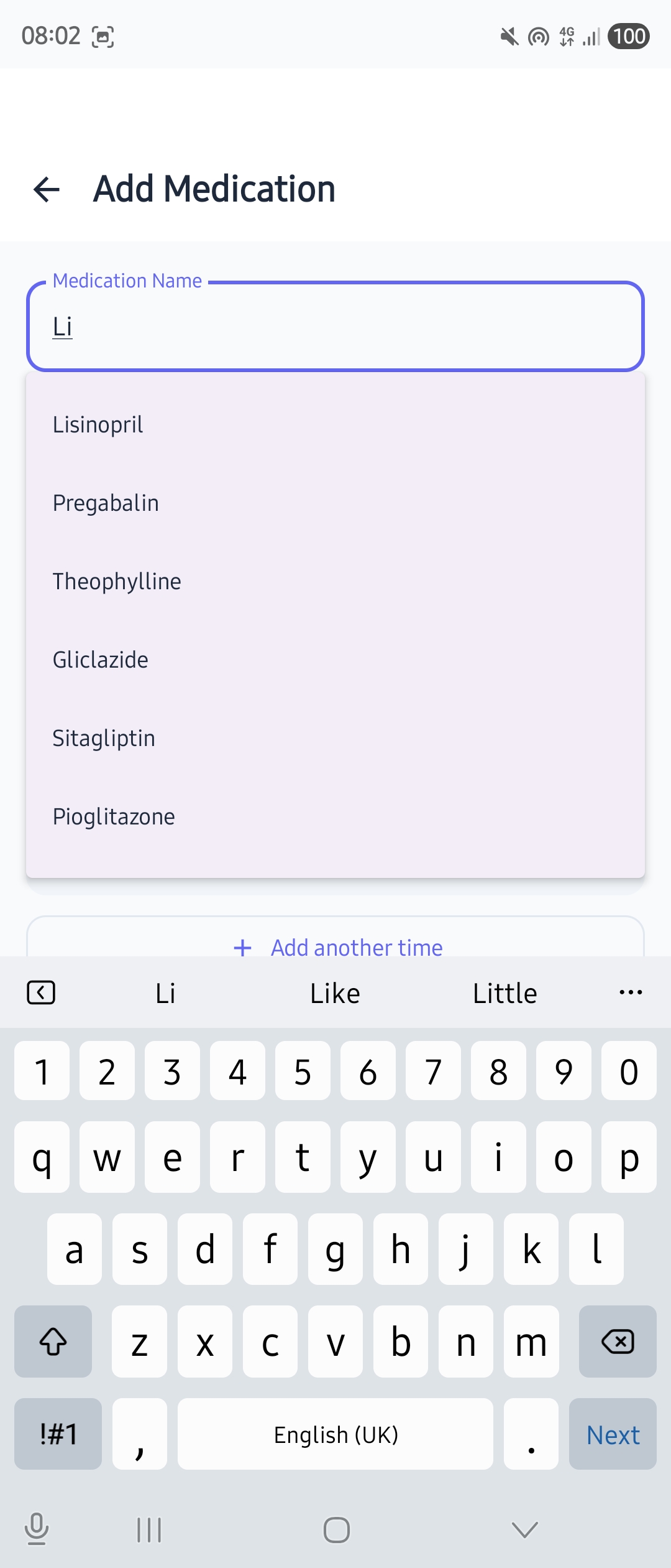 MedChime medication database suggestions