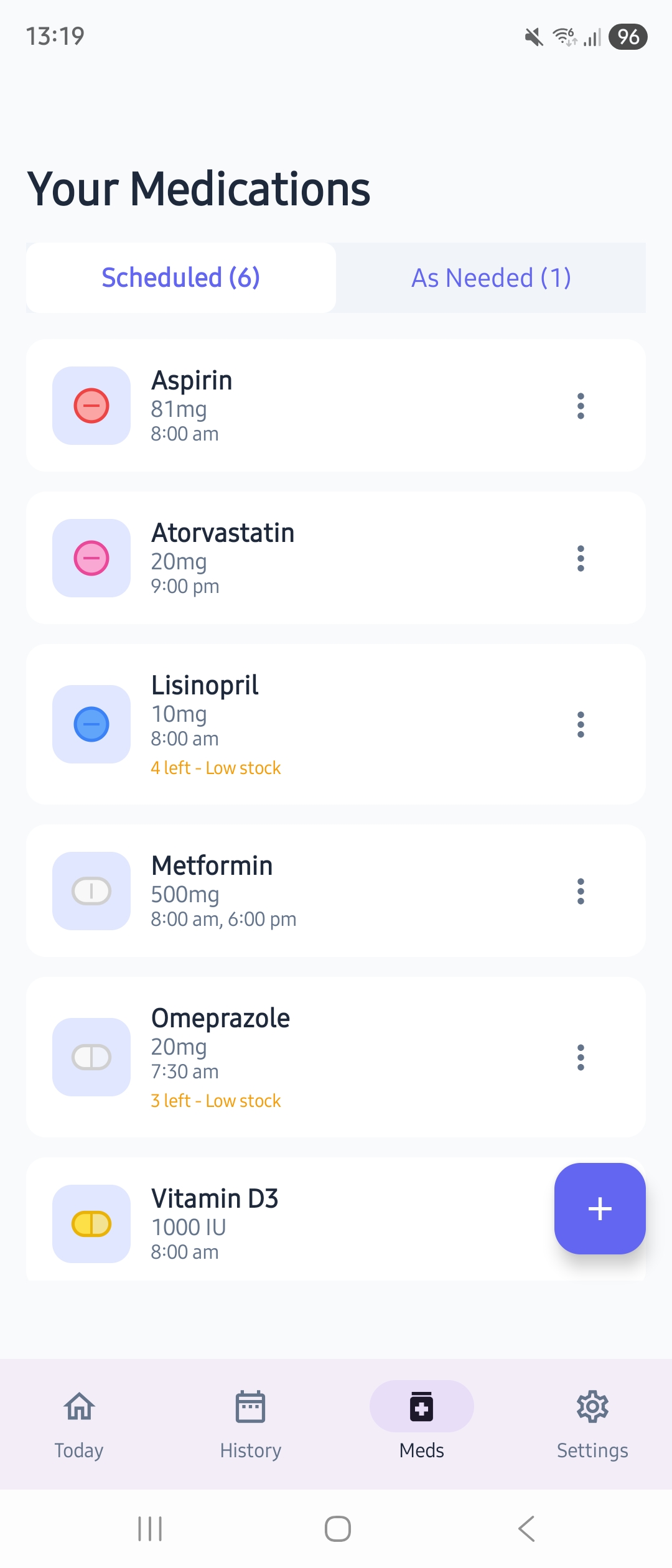 MedChime medication autocomplete suggestions