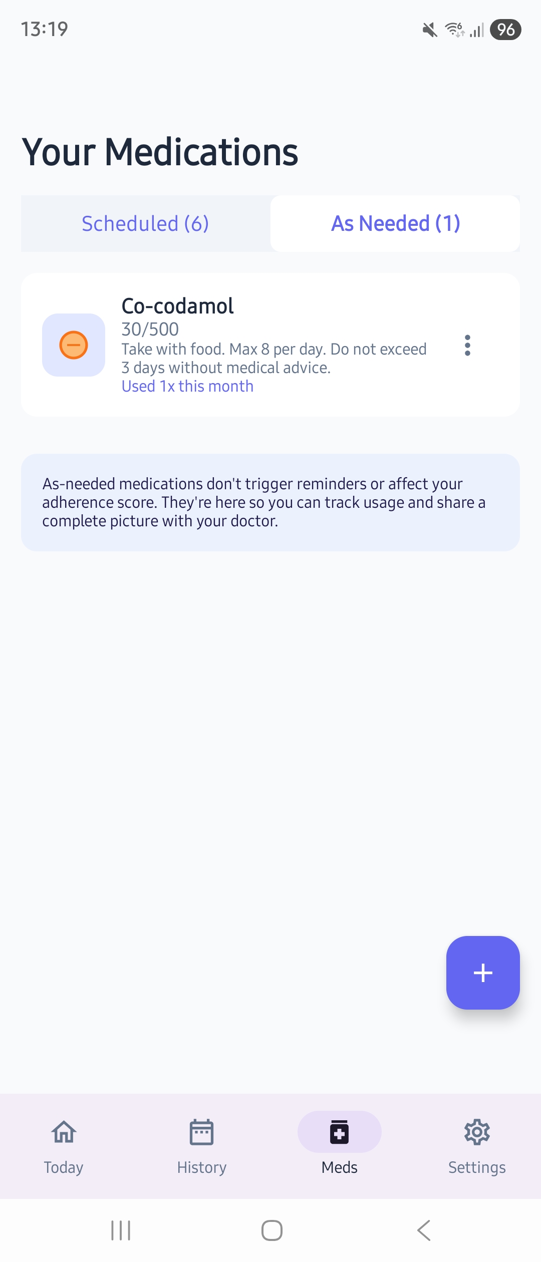 MedChime medications list